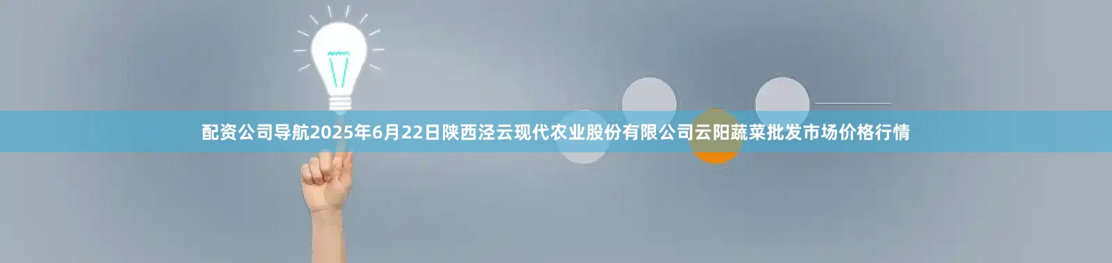 配资公司导航2025年6月22日陕西泾云现代农业股份有限公司云阳蔬菜批发市场价格行情
